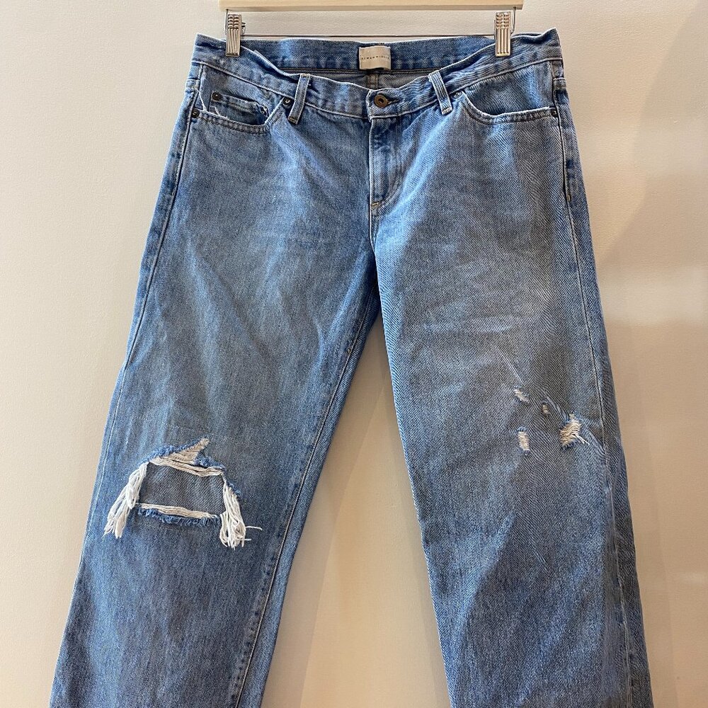 Simon Miller Relaxed Fit Distressed Denim Jeans 90s Y2K Light Wash - Size 30